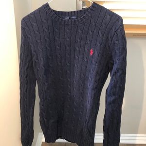 Ralph Lauren cableknit sweater in navy
